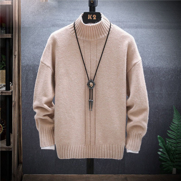 Ανδρικό χειμερινό πουλόβερ με κολάρο 