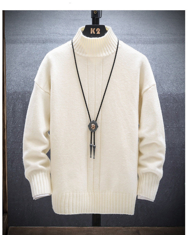 Ανδρικό χειμερινό πουλόβερ με κολάρο 