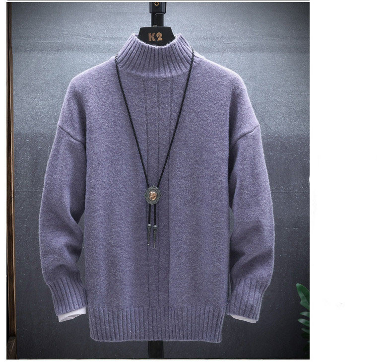 Ανδρικό χειμερινό πουλόβερ με κολάρο 