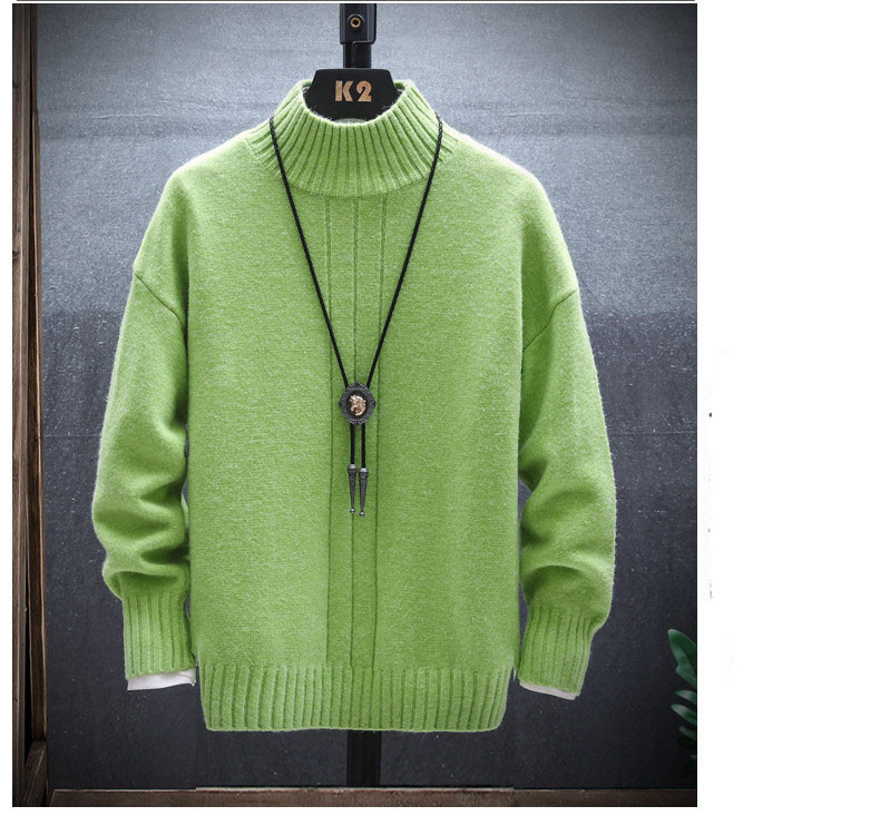 Ανδρικό χειμερινό πουλόβερ με κολάρο 