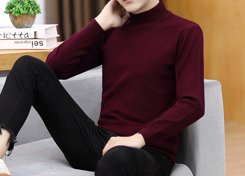 Alkalmi férfi pulóver pólógallérral