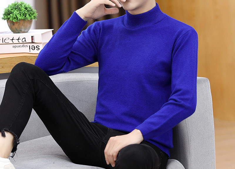 Alkalmi férfi pulóver pólógallérral