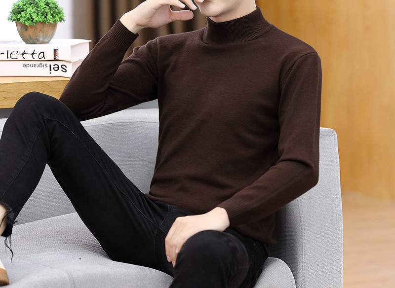 Alkalmi férfi pulóver pólógallérral