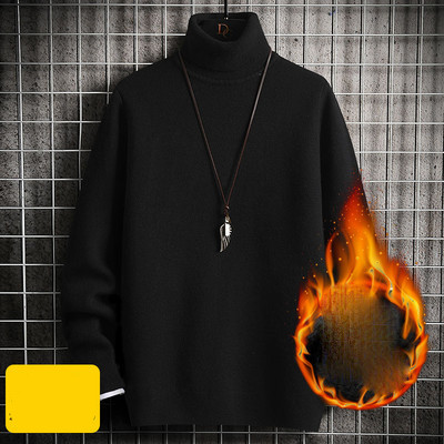 Ανδρικό χειμερινό πουλόβερ με επιγραφές και γιακά