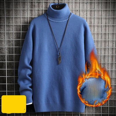 Ανδρικό χειμερινό πουλόβερ με επιγραφές και γιακά