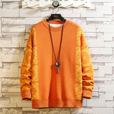 Mintás mintás férfi vastag pulóver