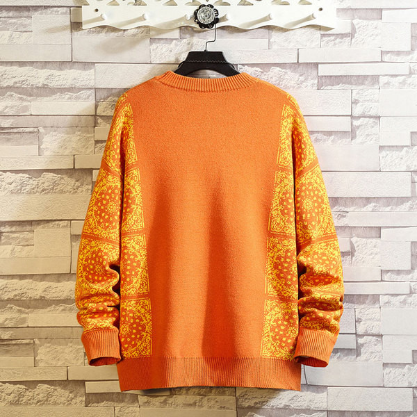 Mintás mintás férfi vastag pulóver