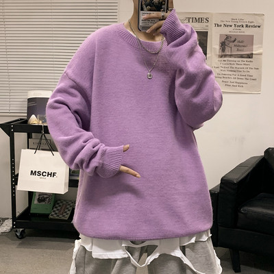 Φαρδύ ζεστό ανδρικό πουλόβερ