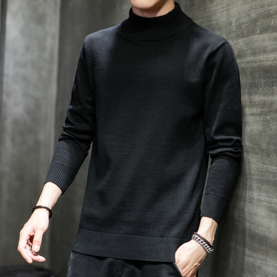 Vékony kötésből készült pólógallérral ellátott pulóver