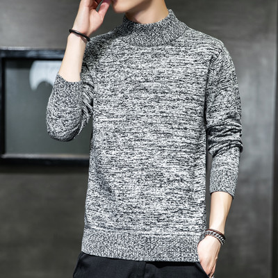 Vékony kötésből készült pólógallérral ellátott pulóver