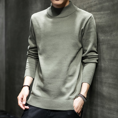 Vékony kötésből készült pólógallérral ellátott pulóver