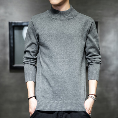 Vékony kötésből készült pólógallérral ellátott pulóver