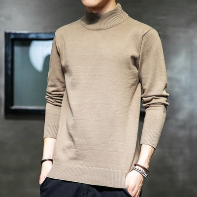 Vékony kötésből készült pólógallérral ellátott pulóver