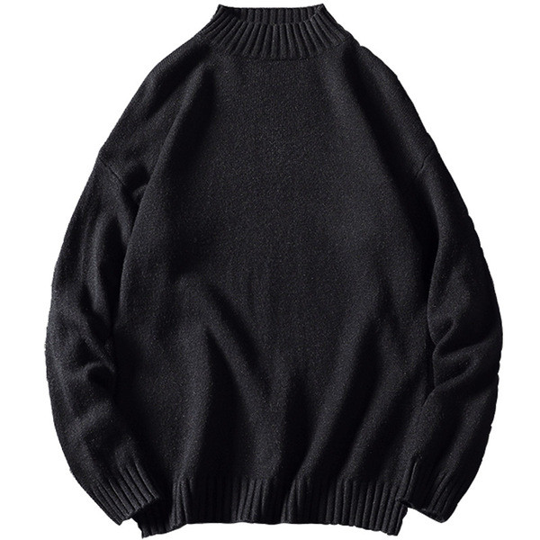 Πλεκτό πουλόβερ χειμερινό με ημι-υψηλό γιακά