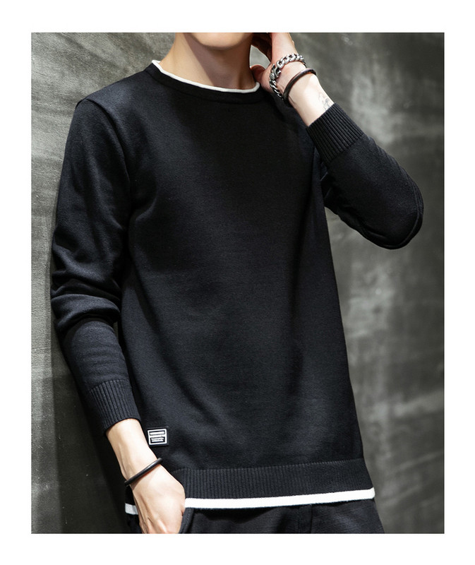 Férfi téli pulóver sima modell