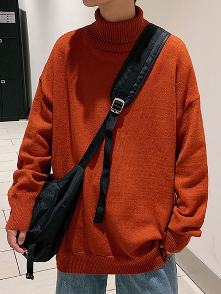 Ingyenes modell férfi pulóver magas gallérral