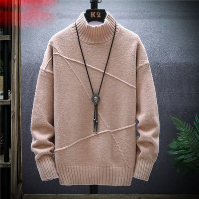 Ανδρικό χειμερινό πουλόβερ με γιακά