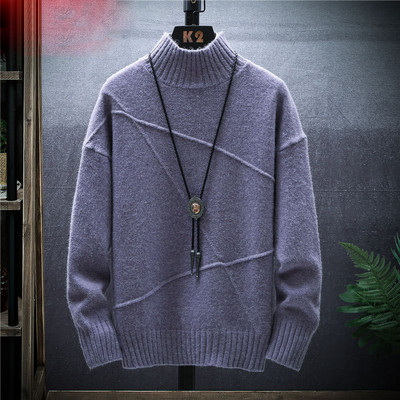 Ανδρικό χειμερινό πουλόβερ με γιακά