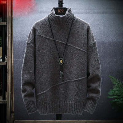 Ανδρικό χειμερινό πουλόβερ με γιακά