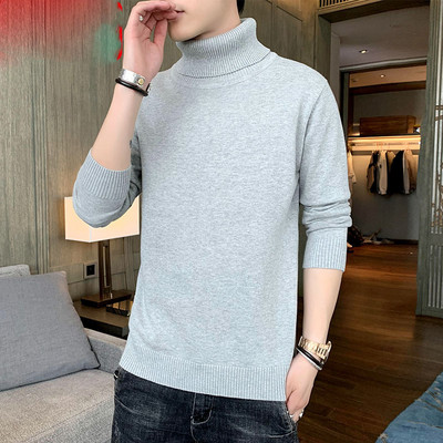 Divatos sima férfi pulóver pólógallérral