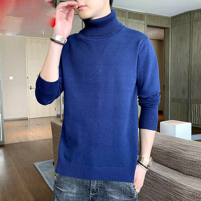 Divatos sima férfi pulóver pólógallérral