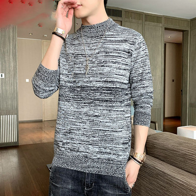 Divatos sima férfi pulóver pólógallérral