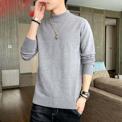 Divatos sima férfi pulóver pólógallérral
