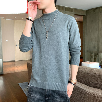 Divatos sima férfi pulóver pólógallérral