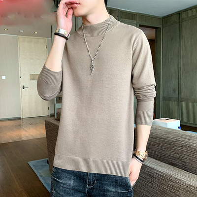 Divatos sima férfi pulóver pólógallérral