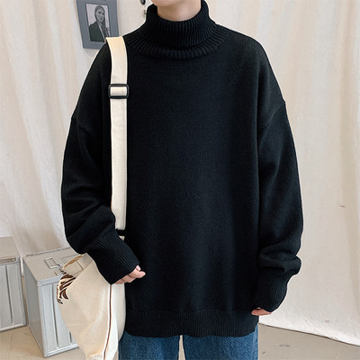 Ingyenes modell férfi téli pulóver magas gallérral