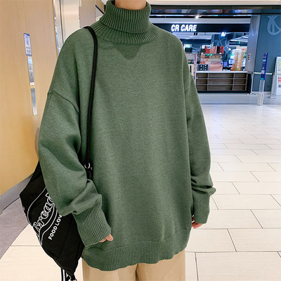 Ingyenes modell férfi téli pulóver magas gallérral