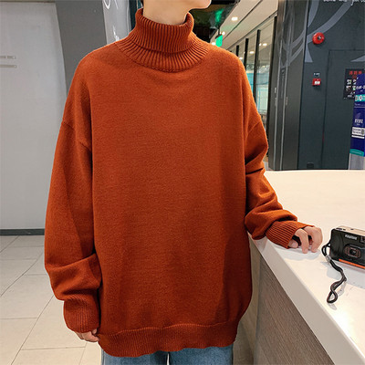 Ingyenes modell férfi téli pulóver magas gallérral