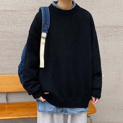 Ingyenes modell férfi téli pulóver magas gallérral