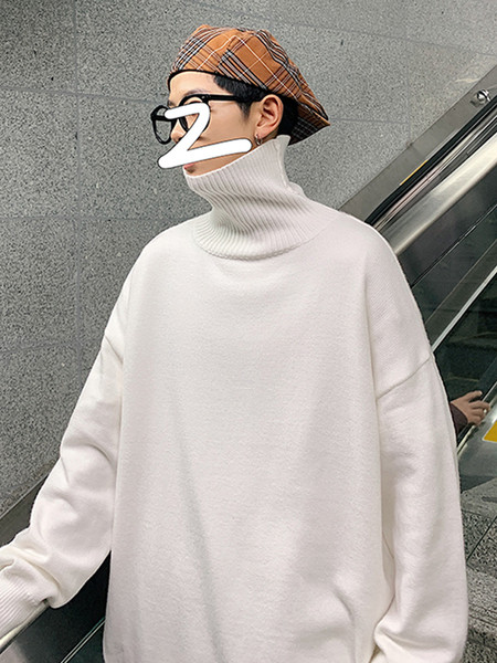 Ingyenes modell férfi téli pulóver magas gallérral