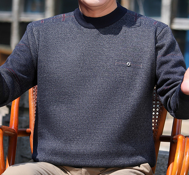 Ανδρικό χειμερινό πουλόβερ με οβάλ λαιμόκοψη - διάφορα μοντέλα