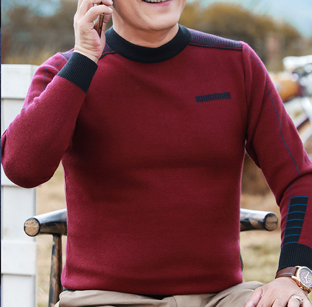 Ανδρικό χειμερινό πουλόβερ με οβάλ λαιμόκοψη - διάφορα μοντέλα