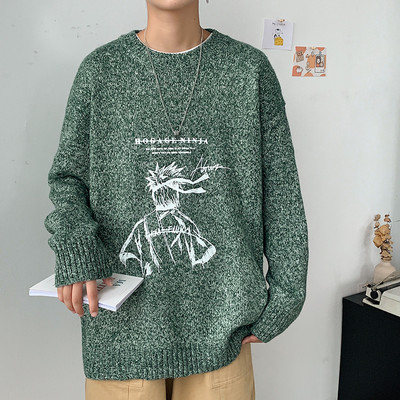 Téli férfi pulóver rátéttel