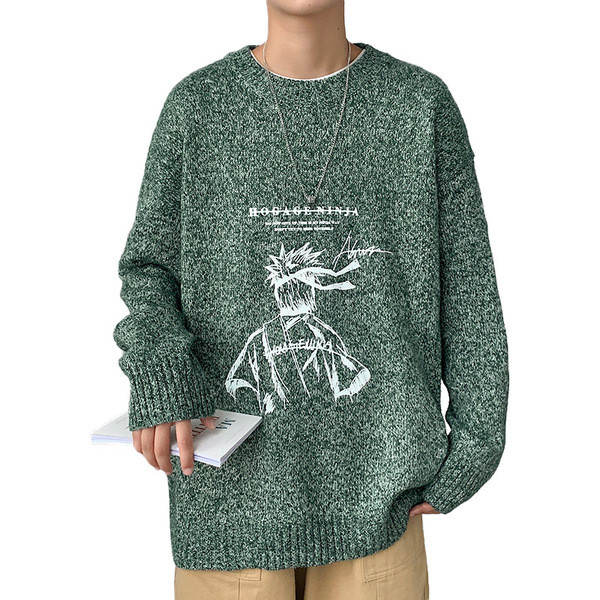 Téli férfi pulóver rátéttel