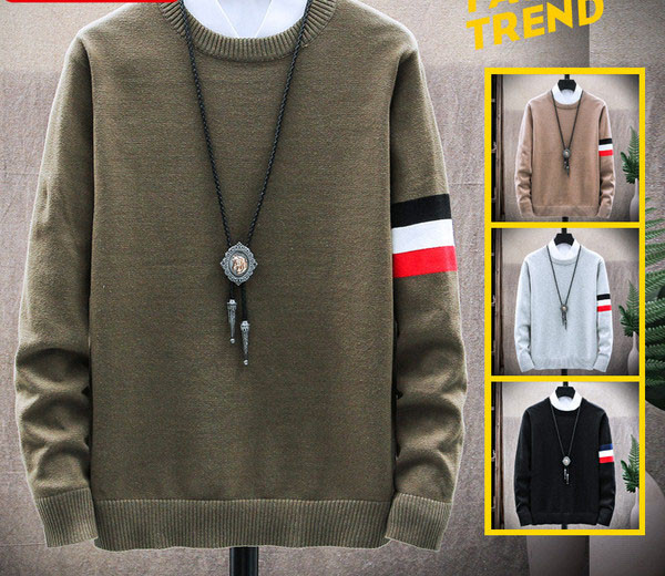 Modern pulóver ovális nyakkivágással és hosszú ujjal