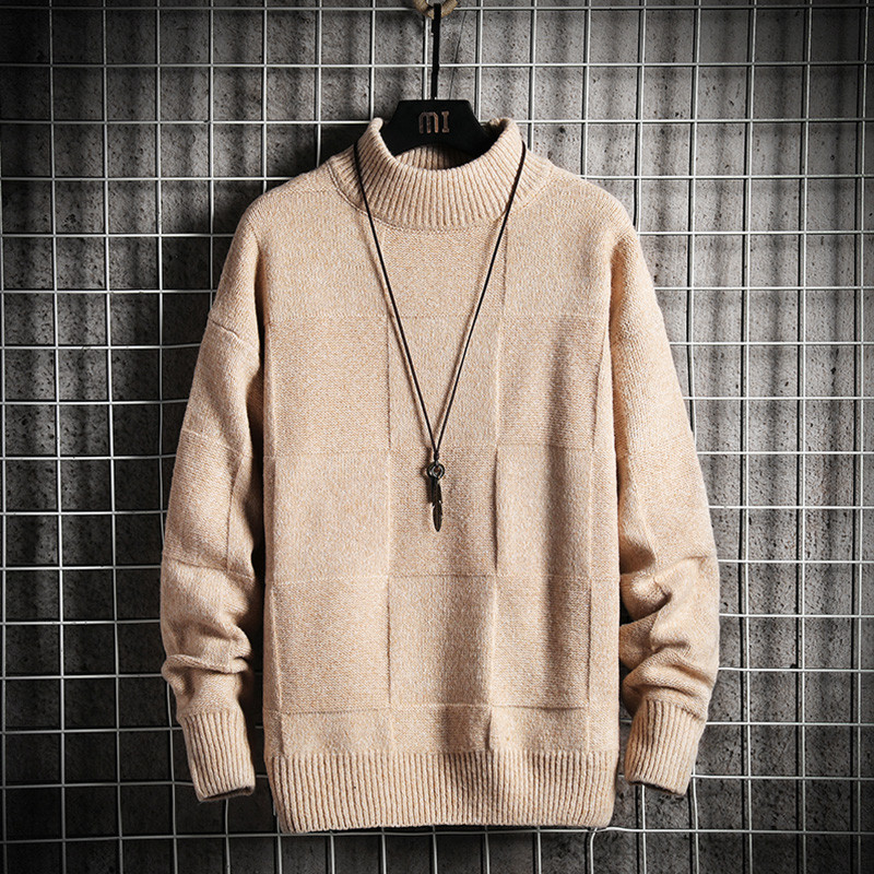 Kötött téli pulóver pólógallérral