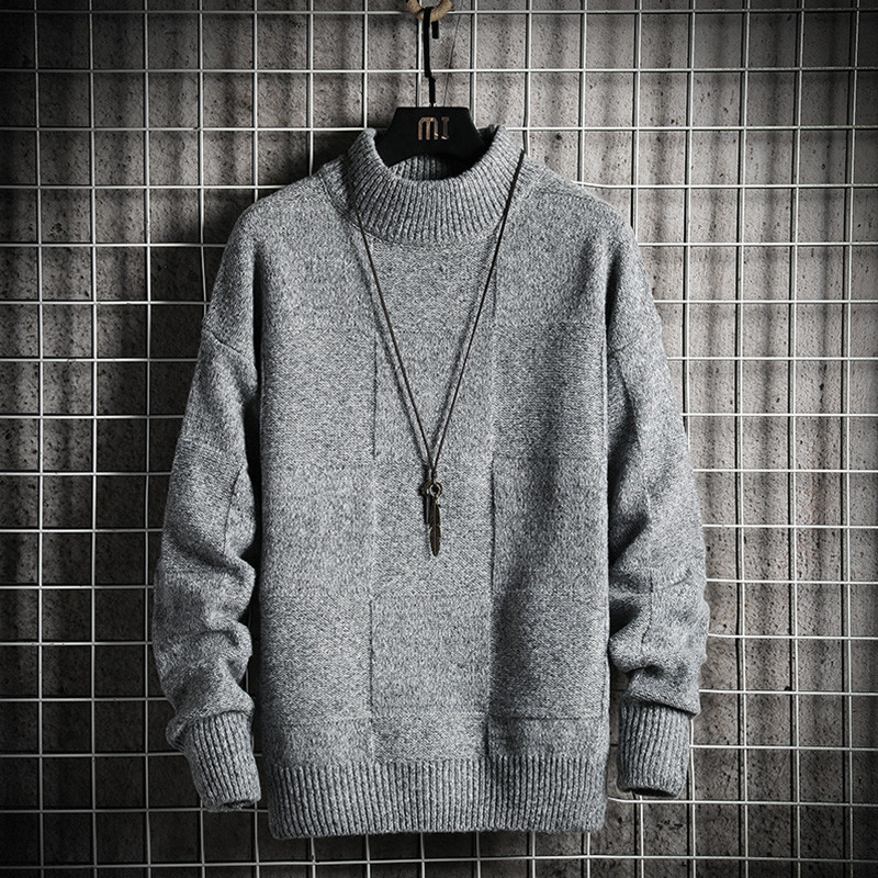 Kötött téli pulóver pólógallérral