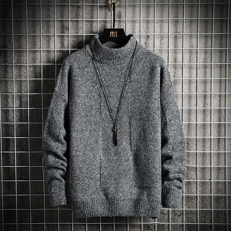 Kötött téli pulóver pólógallérral