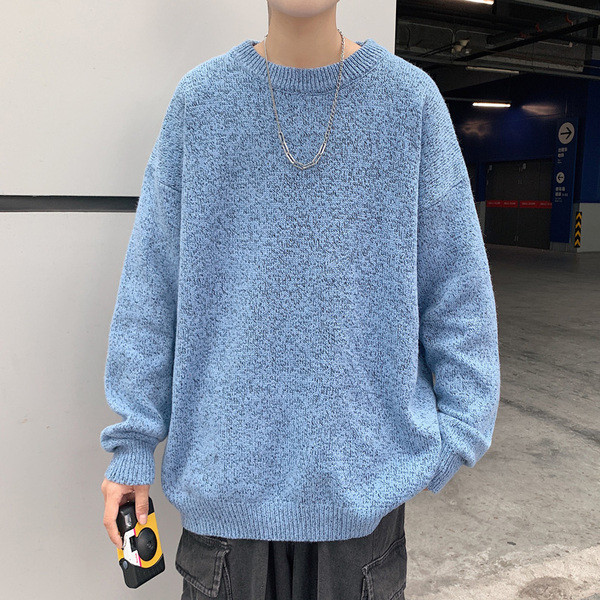 Sima modell kötött férfi pulóver