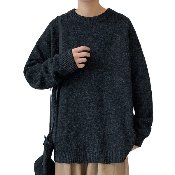 Sima modell kötött férfi pulóver