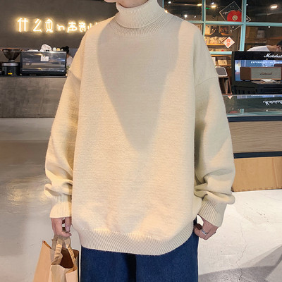 Φαρδύ χειμερινό πουλόβερ με κολάρο