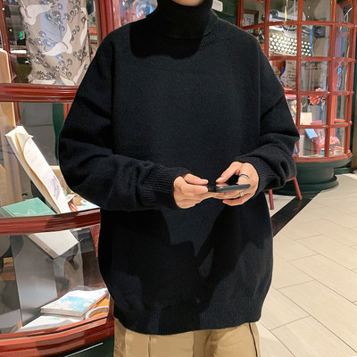 Φαρδύ χειμερινό πουλόβερ με κολάρο