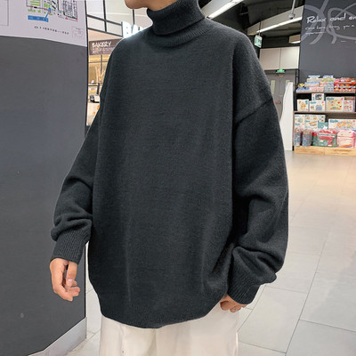 Φαρδύ χειμερινό πουλόβερ με κολάρο