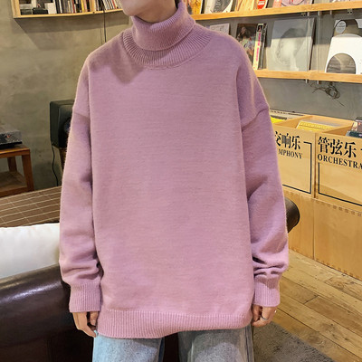 Φαρδύ χειμερινό πουλόβερ με κολάρο