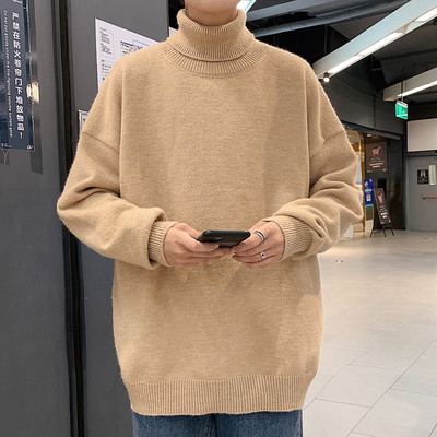 Φαρδύ χειμερινό πουλόβερ με κολάρο