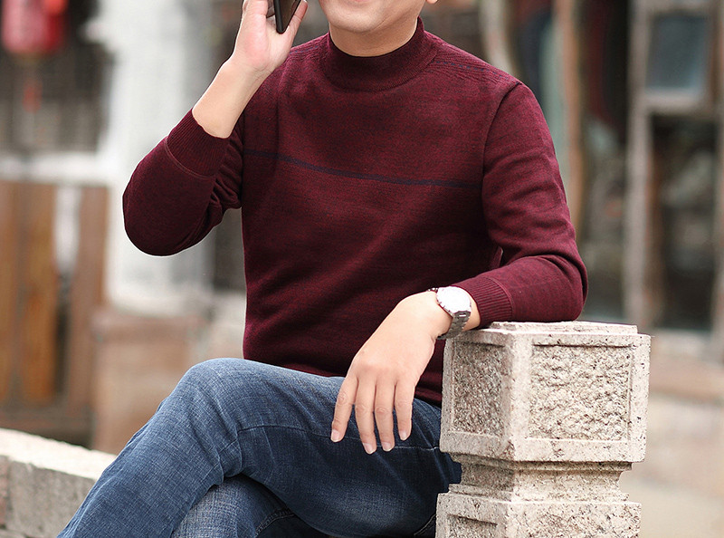 Téli férfi pulóver hosszú ujjal - többféle modell